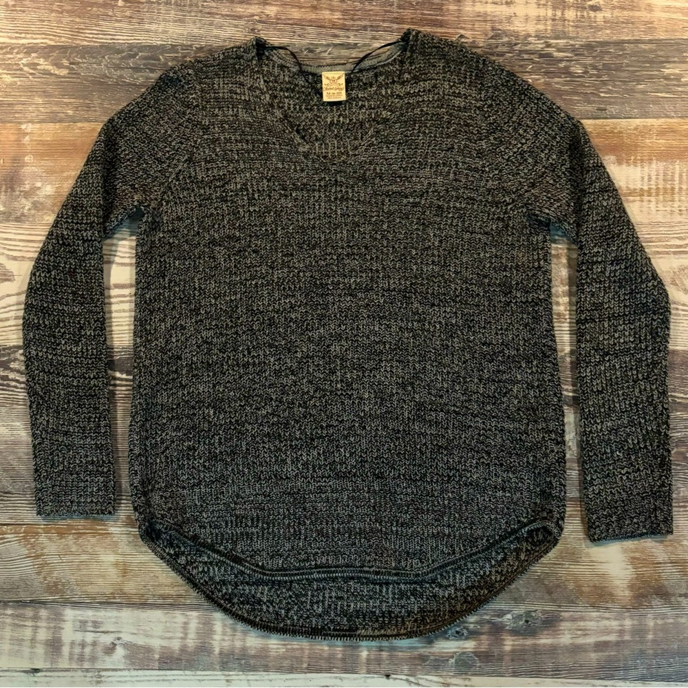 Women’s Faded Glory Black & White Blend, Scoop Neck Sweater